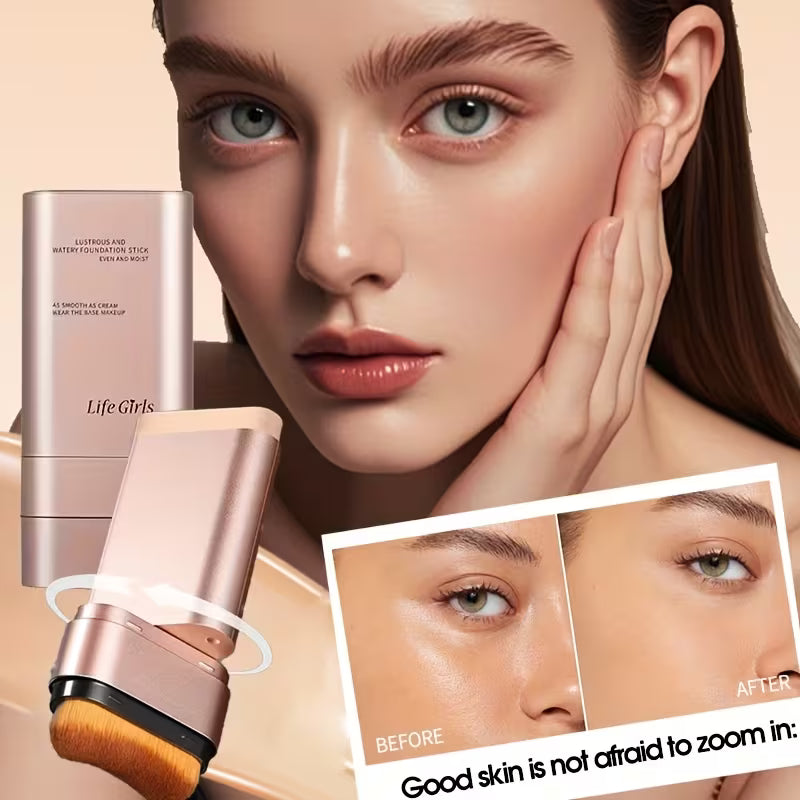 2-in-1 Dual-Ended Concealer & Foundation Stick – Full Coverage, Hydrating Makeup
